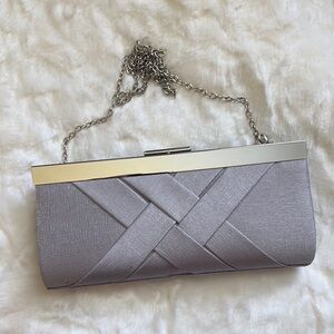Elegant Silver Clutch Bag